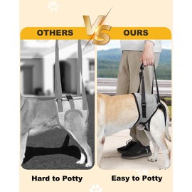 Dog Lift Harness for Medium Dogs, Sling for Dogs Back Legs, Adjustable Soft Padded Dog Support Harness for Back Legs for Elderly, Injured, Arthritic, Disabled Dogs, L