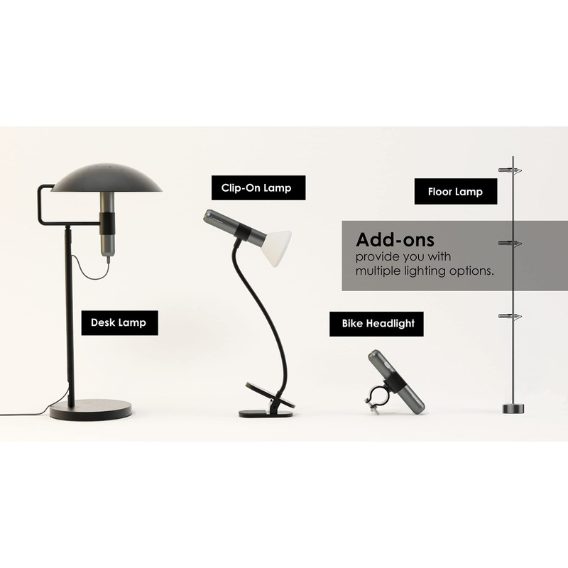 Allocacoc Flashlight DeskLight Set; Dimmable LED nightlight, USB Charging, Portable,
