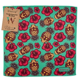 WESERWEF® XXL Microfibre Cloth Glasses Cleaning Cloths in Optician Quality – 30 x 30 cm – for Cleaning Glasses, Smartphone, Tablet, Camera, Glasses Cleaning Cloth, Display Cloth (Skull)