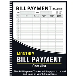 Bill Tracker Notebook: Monthly Bill Payment Checklist - 8.5" x 11" 100+ Pages