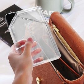 HEALLILY 1Pc Flat Water Bottle Transparent Flat A5 Water Bottle Flat Slim Water Bottle Travel Flask Portable for Outdoor Gym Cycling Hiking (Transparent)