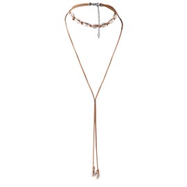 Boho Necklaces for Women Leather Necklace Country Concert Outfits for Women Brown Suede Choker Bohemian Feather Turquoise Charm Choker Western Necklace Cowgirl Outfits for Women