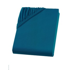 Visaggio Microfibre Fitted Sheet 90-100 x 200 cm Petrol Microfibre Polyester Fitted Sheet