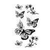 MapofBeauty 2 pcs Black Butterfly Prints Temporary Waterproof Tattoo Sticker