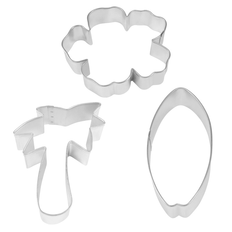 R&M Surf's Up Beach Themed Cookie Cutter 3 Piece Set.