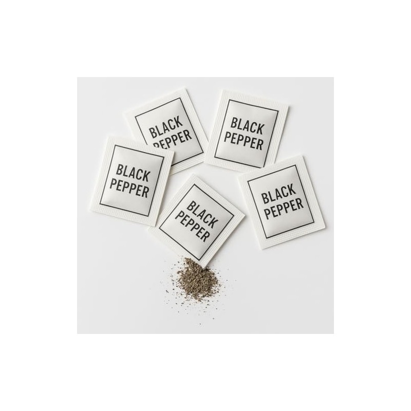 Black Pepper Sachet Portion Packets 100 Sachet Each, Individual portion