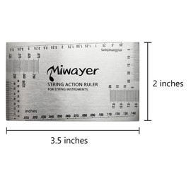 Miwayer String Action Ruler Gauge, Guitar Fret Tools, Precision Guitar Height Gauge, Repairing Tools for Luthier, Fit for Acoustic Guitar, Electric Guitar, Ukulele, Bass, Banjo, Mandolin