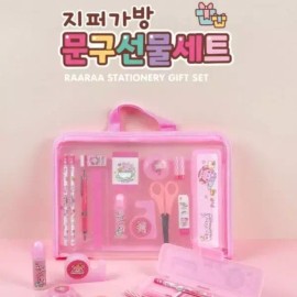 신학교 입학선물 신학생 15000 지퍼가방문구선물세트2 핑크 11920 Theological Seminary Entrance Gift Seminarian 15000 Zipper Pouch Gift Set 2 Pink [Individual item]