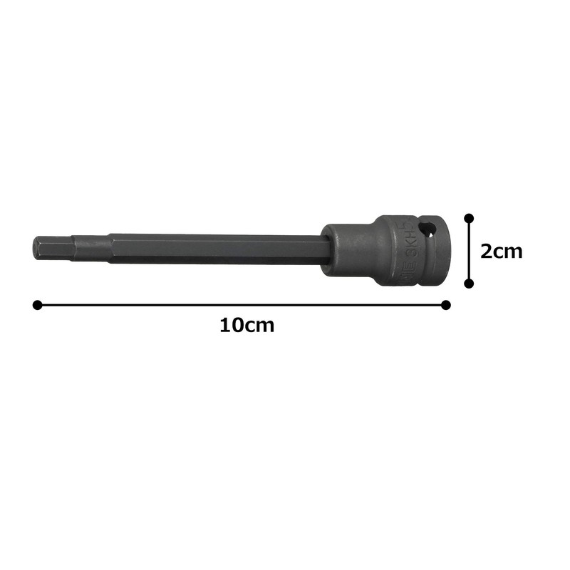 Tone 3KH-05L Long Hexagon Socket, Strong Type, 3/8 inch (9.5