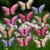 Banberry Designs Clip On Butterflies - Butterfly Clips with Feather