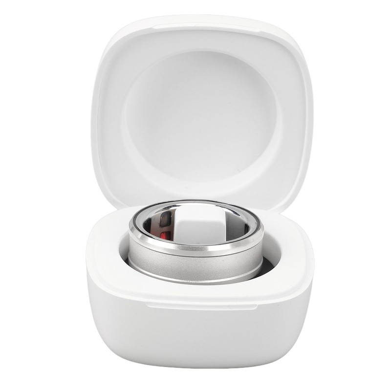 Smart Health Ring Silver Pedometer Waterproof Body Temperature Monitoring Sleep