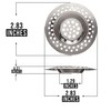 Hair Catcher Bath, Small Sink Strainer 3", Drain Protector, Bath