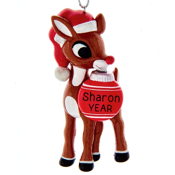 Personalized Reindeer Christmas Ornaments 2024 - Custom Rudolph The Red