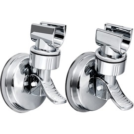 Pufeuoo 2PCS Shower Head Holder Adjustable Shower Wall Holder Bracket Removable Suction Cup Shower Head Holder No Drilling for Home Hotel Bathroom