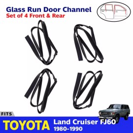 Zoparts Door Glass Run Channel Rubber Set 4 Fits Toyota Land Cruiser FJ60 FJ62 HJ60 WG