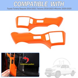 Car Center Console Steering Button Panel Trim Cover Compatible with Toyota Tundra/Sequoia 2014-2021 Tacoma 2016-2023 4Runner 2020-2025 Central Control Steering Panel Decorative Frame ABS Accessories