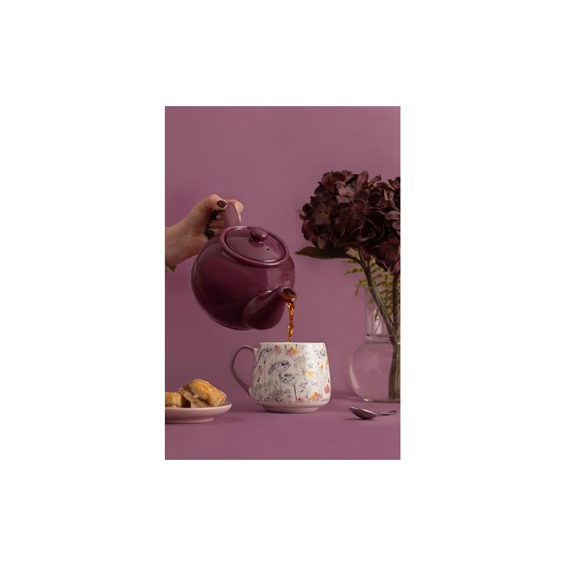 Price & Kensington Stoneware 2 Cup Teapot Deep Magenta 450ml