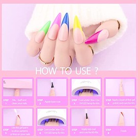 Clara Colors Semi-Permanent Nail Liner, 12 Colors Gel for Painting Lines, Wet Off UV/LED Nail Polish, for Nail Art Salon Manicure Gifts