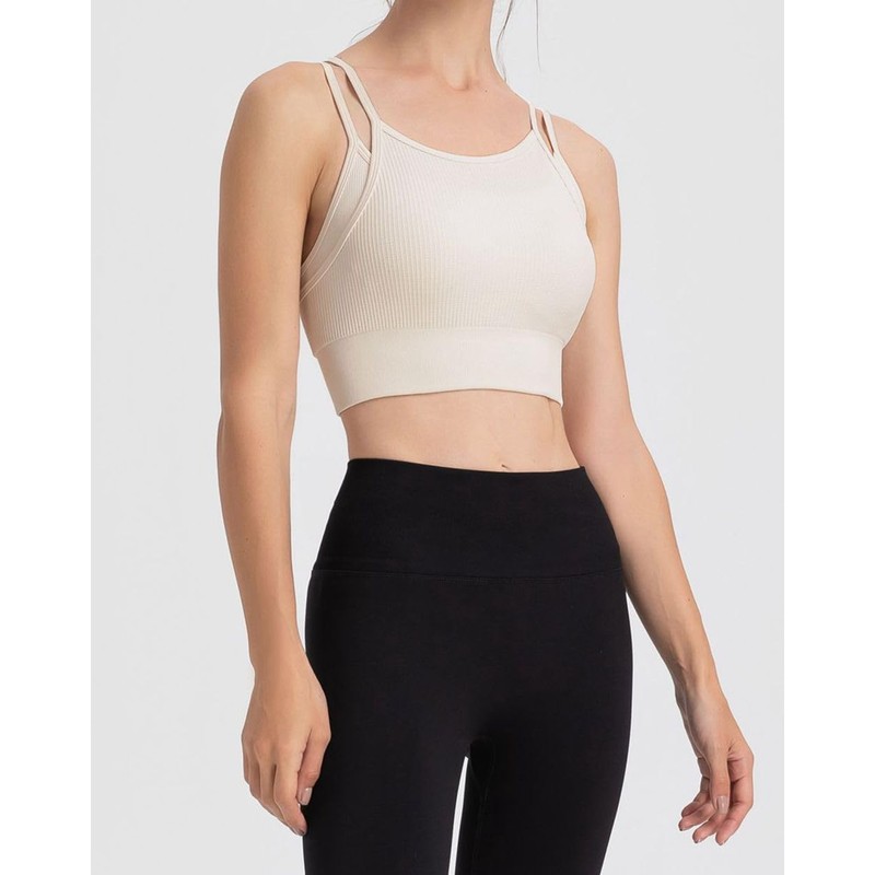 Atumotu Women Sports Bras High Impact Wireless Full Coverage Camisole