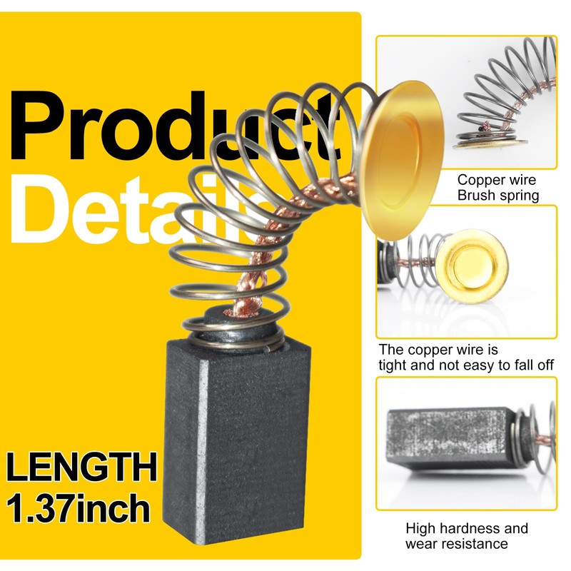 126984 Carbon Brush with Spring, fit for Miller Welder Arc