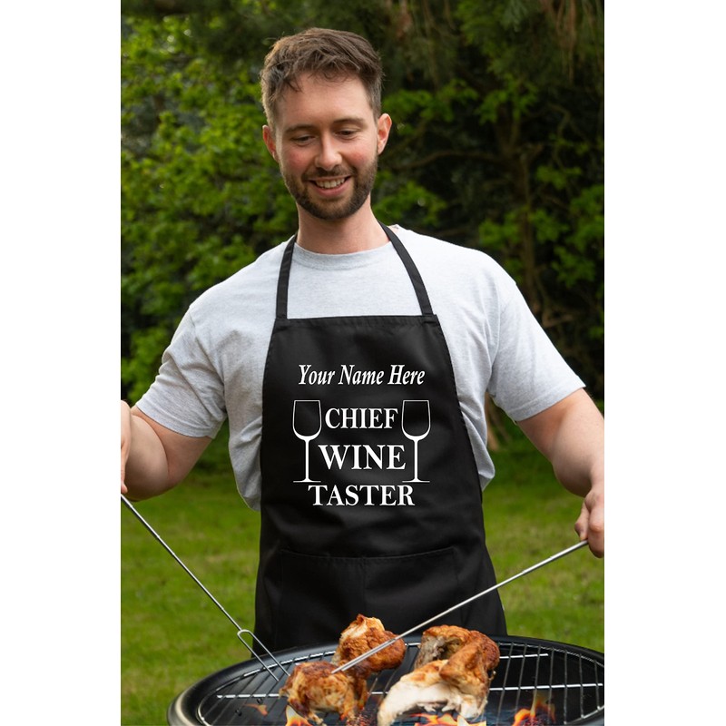 Print4U Personalise This Apron Chief Wine Taster Any Name Here