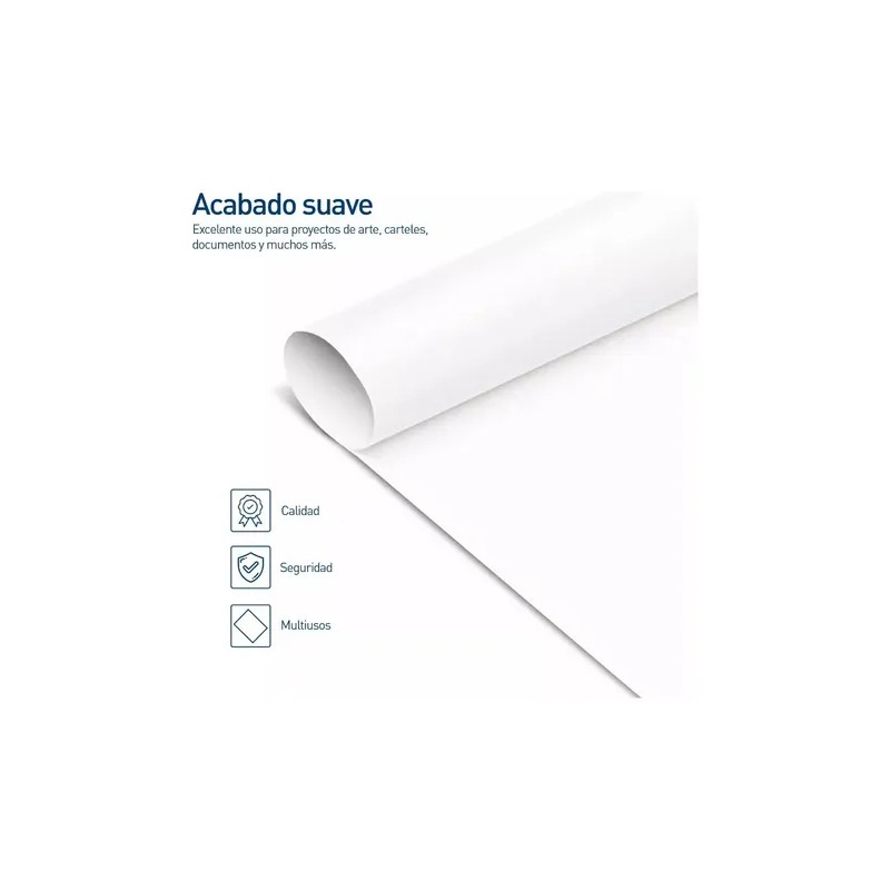 Cartulina Blanca Escolar 50x65 Cm Paquete 100 Hojas