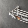 VOLPONE 24 Inch Towel Rack with Towel Bar Holder Foldable