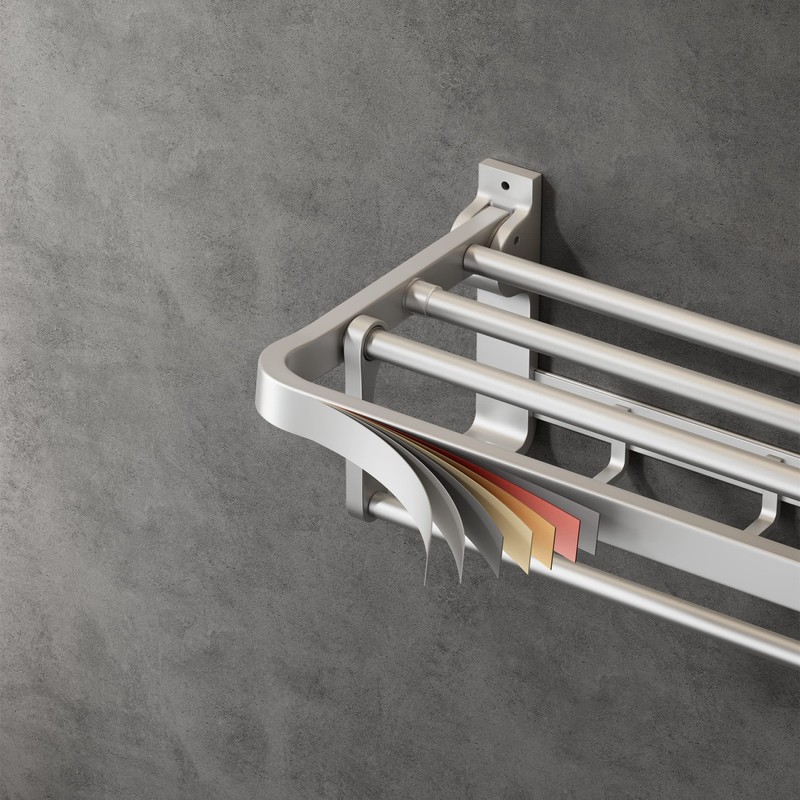 VOLPONE 24 Inch Towel Rack with Towel Bar Holder Foldable