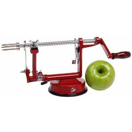 Appetito Apple Peeler/Corer W/Suction Base - Red