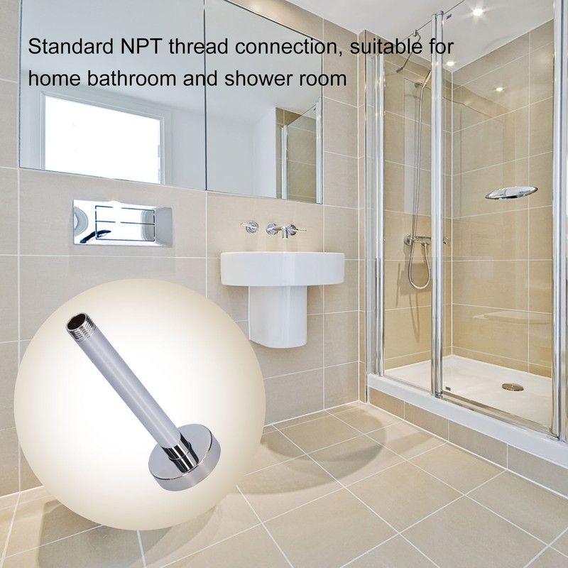 NPT 20mm Shower Extension Arm SUS304 Stainless Steel Ceiling Mounted