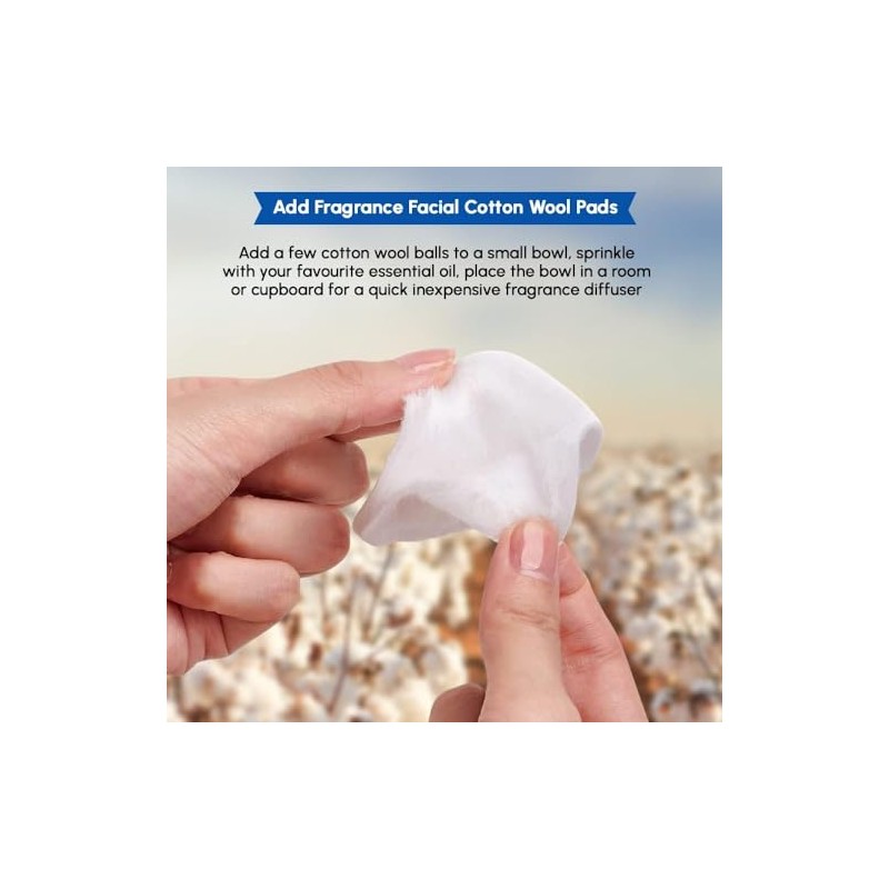 Pack of 80 Round Cotton Wool Pads, 100% Pure Cotton,