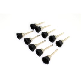 TEMO 10 pc Nylon Plastic Bristle 1/2 Inch Cup Wire Brush #404 1/8 Inch Shank for Dremel Rotary Tools