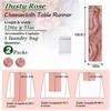 Waligoy Dusty Rose Cheesecloth Table Runner 2 Pack 35" Boho