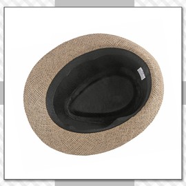 Chrome Crane CB361 Medium Folding Hat, Straw Hat, Basket Checker, Outdoor, Formal, Men's, Women's, Black, Free size