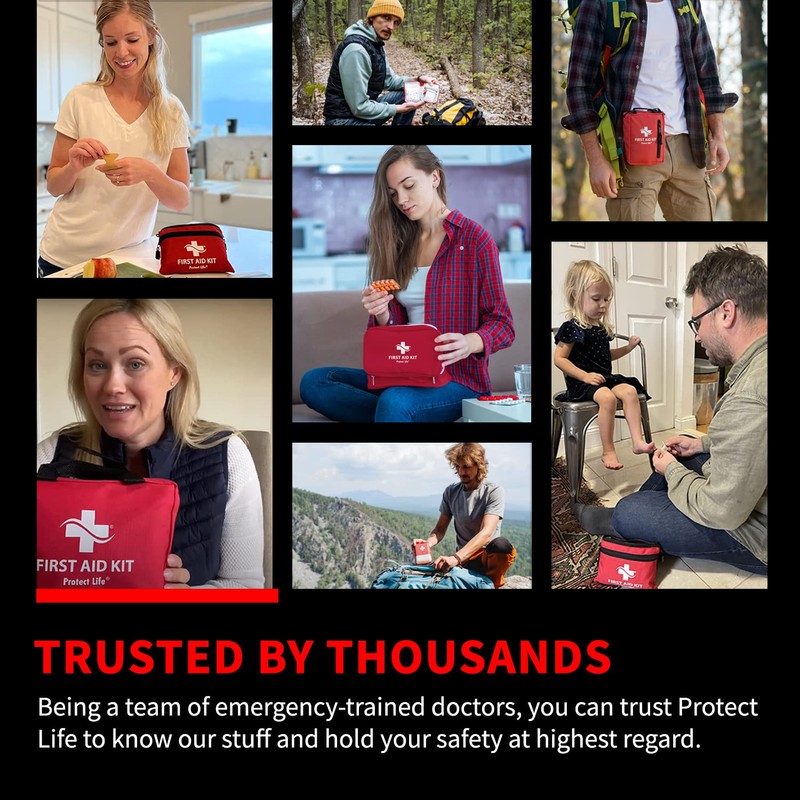 Protect Life Survival First Aid Kit for Home/Business, Camping Survival