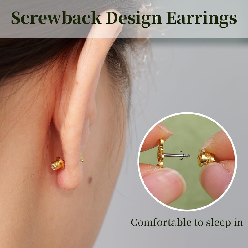 Limerencia Implant Grade Titanium Music Note Stud Earrings