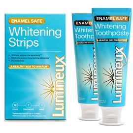 Lumineux- Una forma saludable de blanquear los dientes: las tiras blanqueadoras de dientes y la pasta de dientes Lumineux ayudan a eliminar las manchas difíciles sin causar sensibilidad, proporcionánd