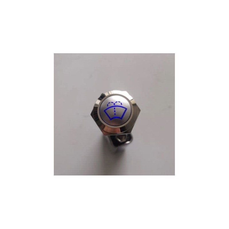 Washer Jet Windscreen Light Red Illuminated Push Button Switch 16mm