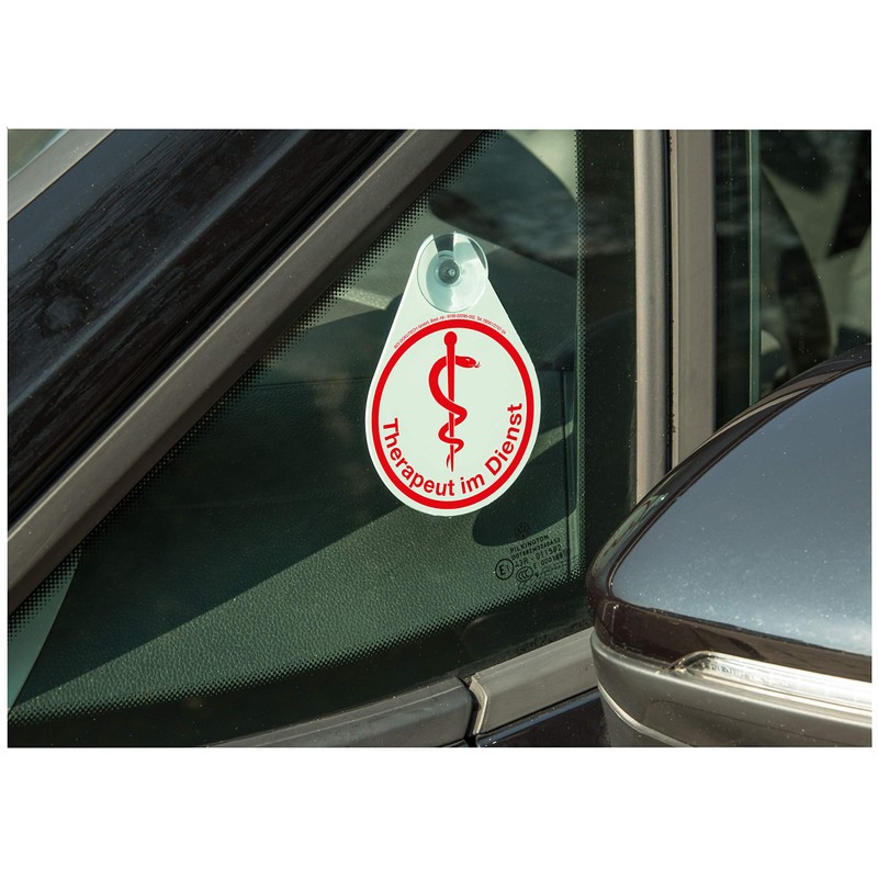 BOI DOKUTECH Therapist in Service Safety Sign with Suction Cup