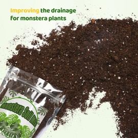 Doter Monstera Potting Soil 4qt - Premium Tropical Blend with Rapid Drainage for Growing and Repotting Monstera Deliciosa (Split-Leaf Philodendron) and Swiss Cheese Plants