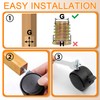 AAGUT 2" Swivel Stem Casters with Locking Brake Threaded 1/4"