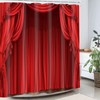 GETTOGET Theatre Shower Curtain, Show Stage Curtains Red Curtains Classic