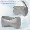 Knee Pillow Cover 9.8" x9.8" x5.9", Leg Pillowcase Replacement, Contour