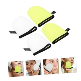 Healvian 12pcs Microfibre Face Cleansing Gloves Exfoliating Towel Makeup Remover Gloves Face Washers Soft Wash Sponge Cleaning Cloths Random Color