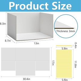 HEHIPLE 2 Pack Lengthen Cardboard Diorama Kit, 13 x 8.7 x 8.3 Inch Diorama Box for Display, Diorama Project Supplies Display Case with Double Sided Tapes for DIY Crafts Toys