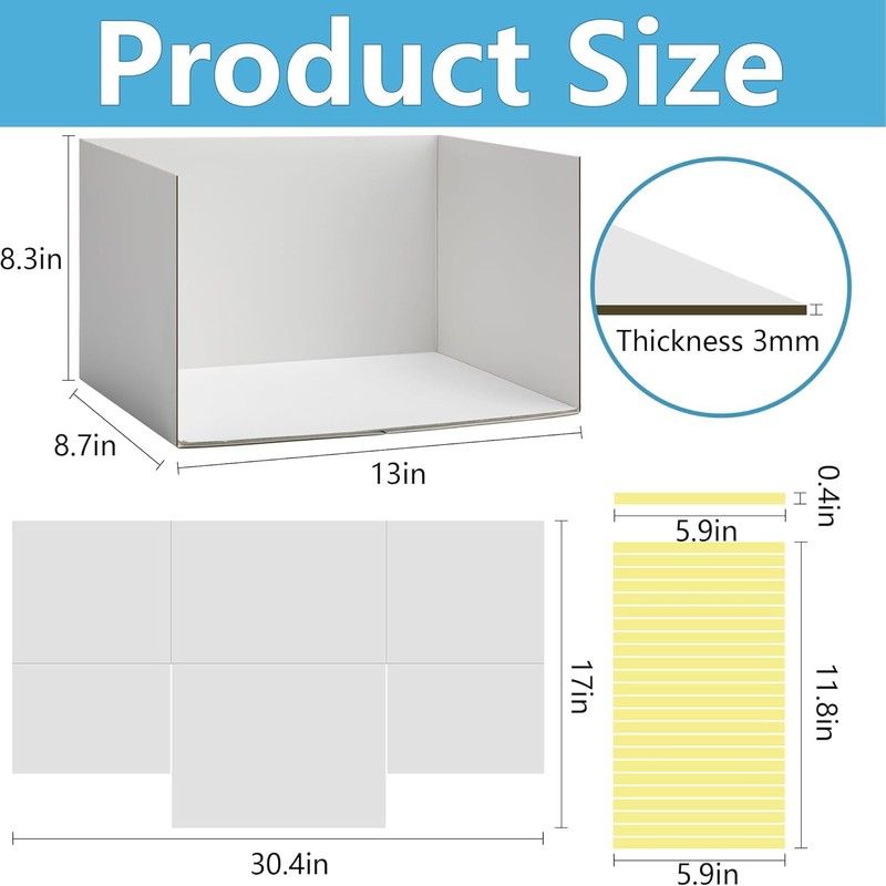HEHIPLE 2 Pack Lengthen Cardboard Diorama Kit, 13 x 8.7