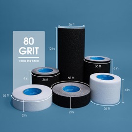 Spartan Industrial - 2" X 65' Grip Tape Roll - Frosted Anti-Slip Tape for Stairs, Tubs, Boats, and More Indoor and Outdoor Surfaces