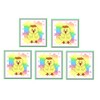 Chick Easter Card Making Toppers in Pastel Rainbow Shades x