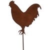 Fyne-Finds Metal Chicken Sign Garden Inserts Rusty Decorative Statue Hen