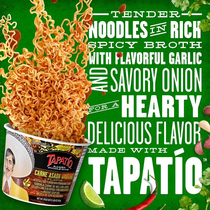 Tapatio Ramen Noodle Soup - Big Bowl - Carne Asada